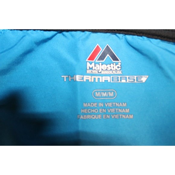 NFL Football Carolina Panthers Full Zip Jacket Medium Blue Majestic ThermaBase - Picture 7 of 9